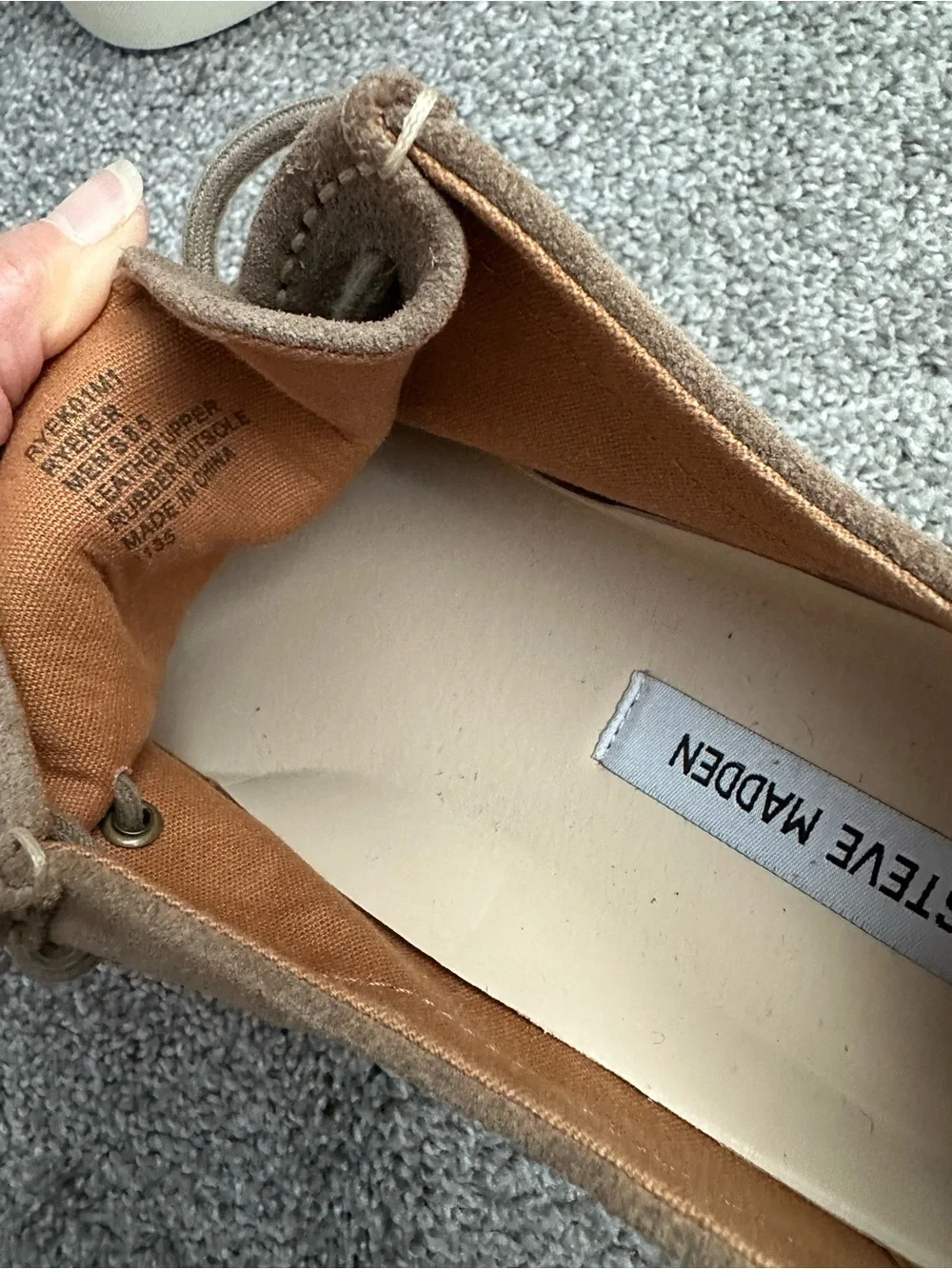Steve Madden Men's Casual Suede Lace-Up shoes,brand new ,size 8 1/2  in Taupe